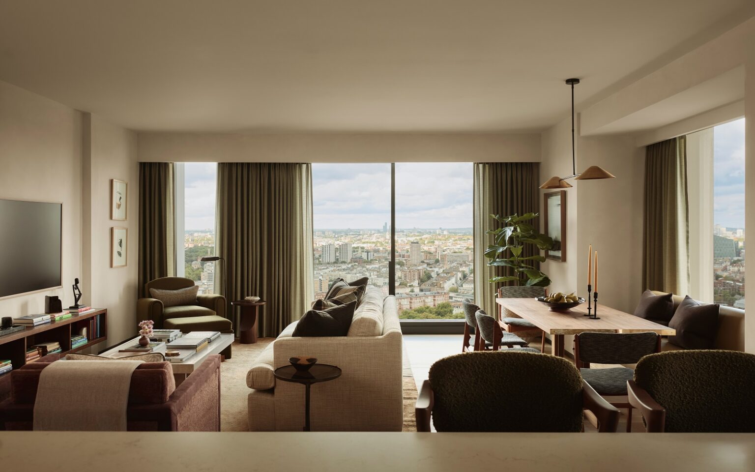 Sneak peek – Park Hyatt London River Thames Residences launches the first of its collection of interior-designed apartments view from apartment window over London in Park Hyatt London river Thames
