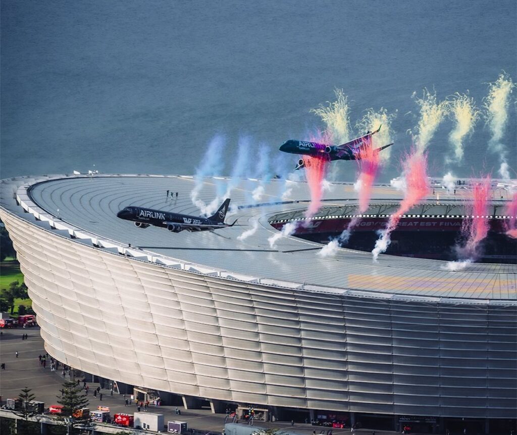 31 Years After Mandela’s Iconic 747 Flyover, This 45-Foot Stadium Pass Feels Very Different