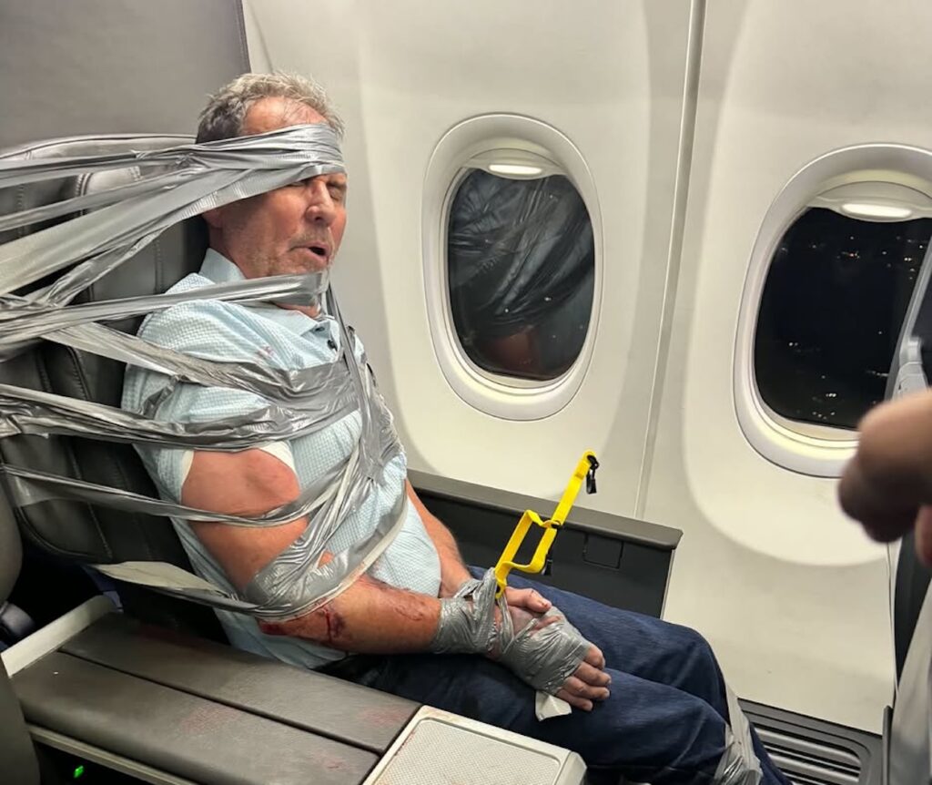 Violent American Airlines Duct-Tape Passenger Revealed, And His Story Just Got Worse