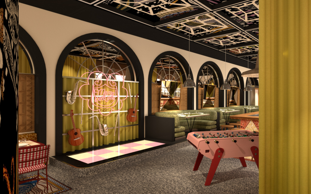 Ennismore announces the signing of Mama Shelter Porto proposed restaurant space in Mama Shelter Porto from Ennismore