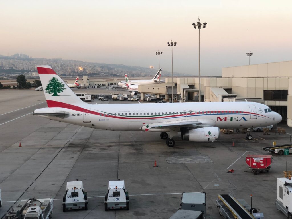 Trump Wants Nonstop Flights To Lebanon, But Beirut Airport Has A Safety Problem a plane parked at an airport