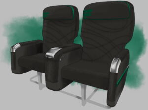 Frontier Airlines’ New First Class Won’t Include Food, Drinks, Or Recline Rendering of Frontier Airlines