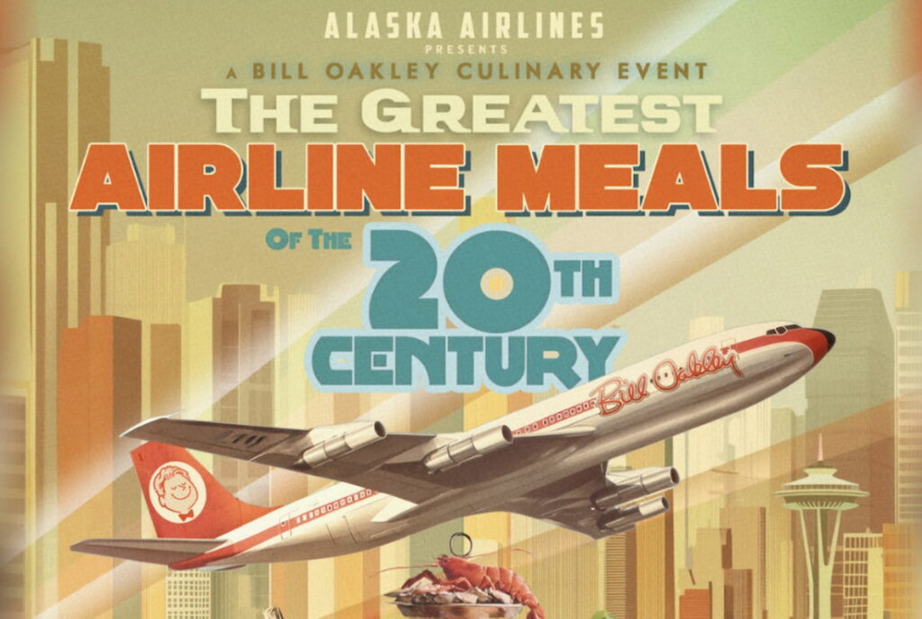 Alaska Airlines’ “Greatest Airline Meals” Dinner Returns For One Night Only In Seattle Promotional graphic for the Greatest Airline Meals of the 20th Century dinner at Seattle