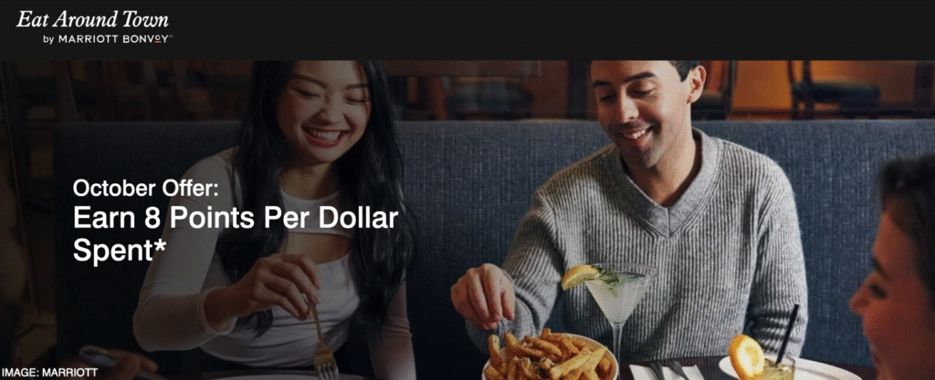 Marriott Bonvoy “Eat Around Town” 8 Points Per USD Through October 31, 2026