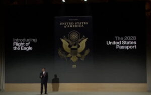 New United States Passport Launching 2028, And It May Have Trump’s Picture Cover of the redesigned US passport featuring a large golden eagle seal