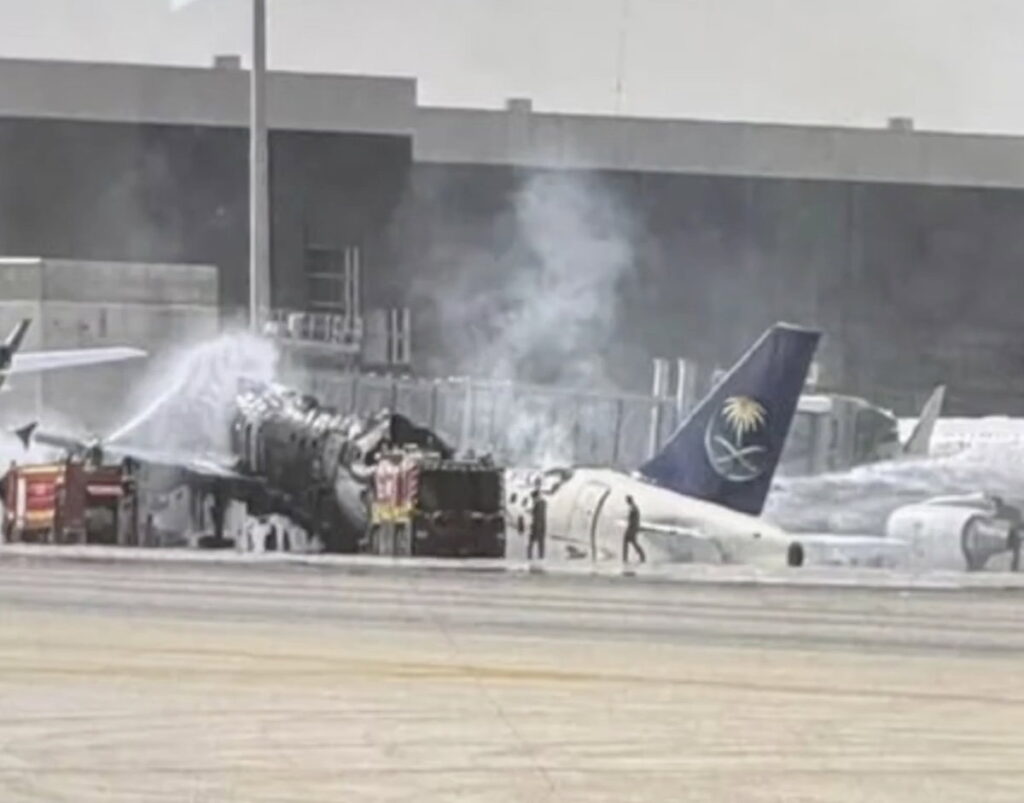 Saudia A320 Destroyed At Riyadh Airport, As Houthis Warn Airlines To Avoid Saudi Arabia Saudia A320 Destroyed At Riyadh Airport, As Houthis Warn Airlines To Avoid Saudi Arabia