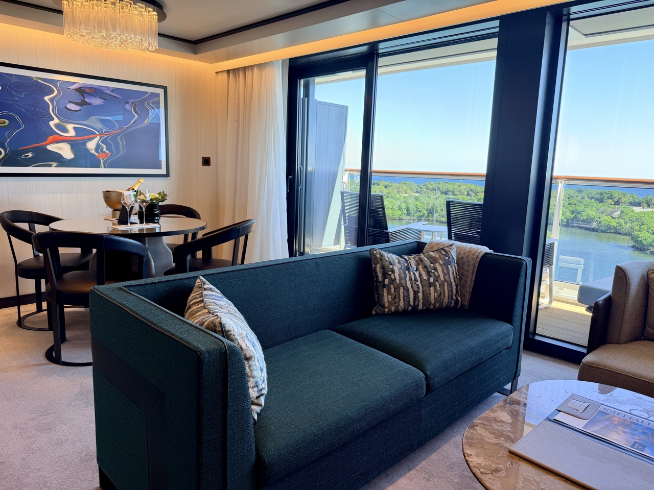 Amex Cruise and Yacht Collection Ritz-Carlton Yacht suite lounge